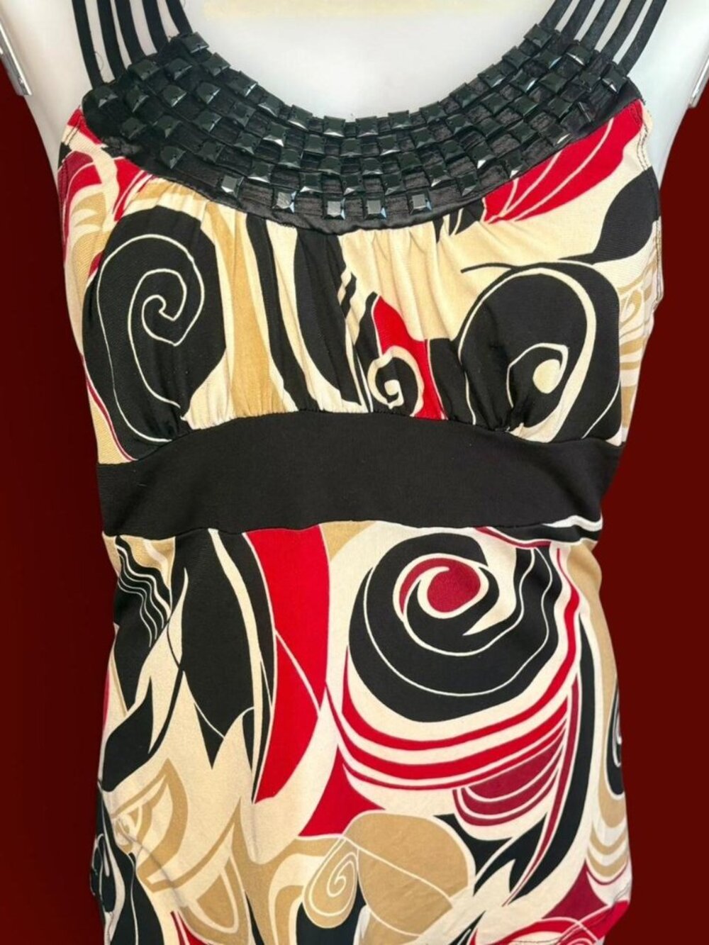 Vintage CKW (Crew Knitwear) abstract strappy tank top